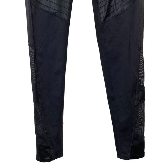 Athleta Women’s Black Estra Leggings Yoga Athletic Mesh Leg Workout Size Small - Picture 7 of 14